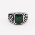 thumbnail image 3 of Viking Pattern Gemstone Titanium Steel Ring for Men, 3 of 4