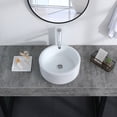 thumbnail image 5 of Bathroom Above Counter Rectangle Ceramic Vessel Vanity Sink Art Basin - White Porcelain - With Pop Up Drain Stopper, 5 of 11