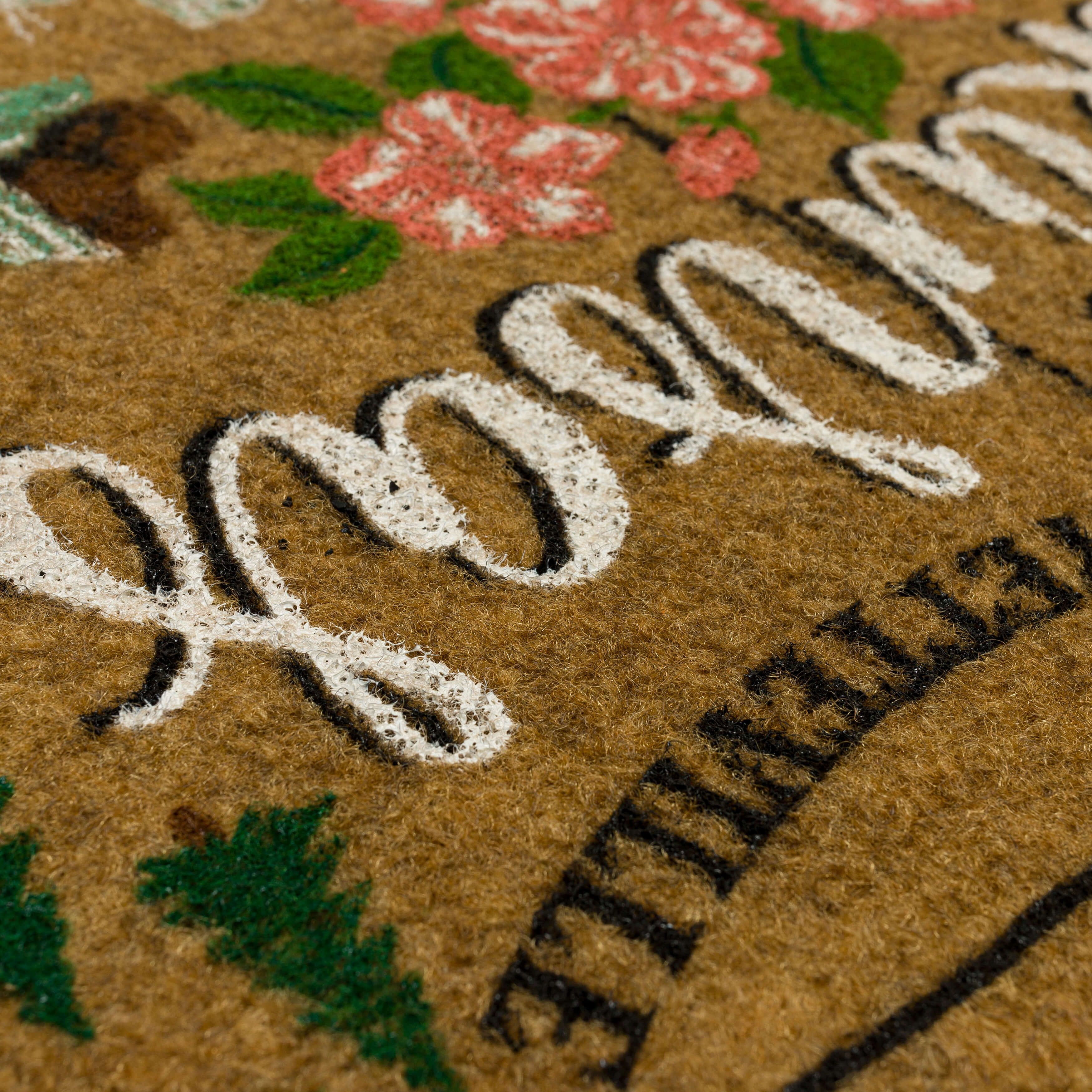 Mohawk Home Arkansas Indoor/Outdoor All Weather Polyester Rubber Backed Rectangle Doormat, Tan, 18" x 30"