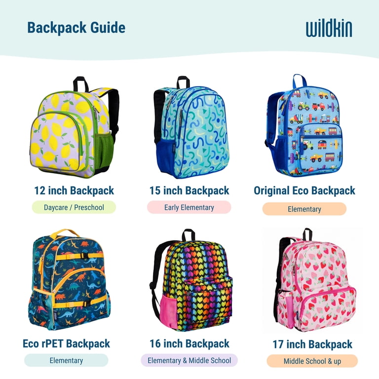 Wildkin Kids 17 inch Backpack for Boys and Girls, Perfect for School and Travel (Holographic Silver) Wildkin Kids 17 inch Backpack for Boys and Girls, Perfect for School and Travel (Holographic Silver)