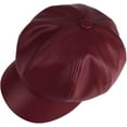 thumbnail image 2 of YooGuoGuo Womens PU Leather Newsboy Cap 8 Panel Paperboy Newsie Cap Bakerboy Beret Hat, 2 of 7