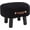 Black, variant on Small Footstool with Handle, Velvet Ottoman Foot Rest with Padded Seat, Curved Foot Stool with Wooden Legs, Portable Foot Rest for Living Room, Bedroom, Entryway, White