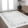 thumbnail image 4 of JONATHAN Y CARMEL 8 x 10 Area Rug, Athens Border Marble Pattern - Silver/Blue, CAR102B-8, 4 of 7