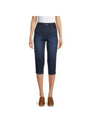 Madison Denim Capri Jeans Womens Size 1/2 29x21 Distressed Stretch 37-19417