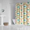 thumbnail image 2 of Pioneer Flower Floral Print Pattern Shower Curtain 84"x72", Bathroom Decorative Shower Curtain Set with 12 Hooks, Waterproof Washable, 2 of 6