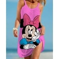 thumbnail image 2 of Disney-vestido playero de Minnie y Mickey para mujer, traje de baño Sexy, toalla envolvente, espalda abierta, minivestido de playa, 2 of 4