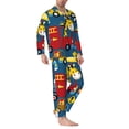 thumbnail image 2 of Honeii Vehicles Cartoon with Funny Drivers Pattern Mens Pajamas Set,2pcs Men's Lounge Long Sleeve Sleep Shirt and Pajama Bottoms Sleepwear Set,Mens Pjs Sets-Large, 2 of 7