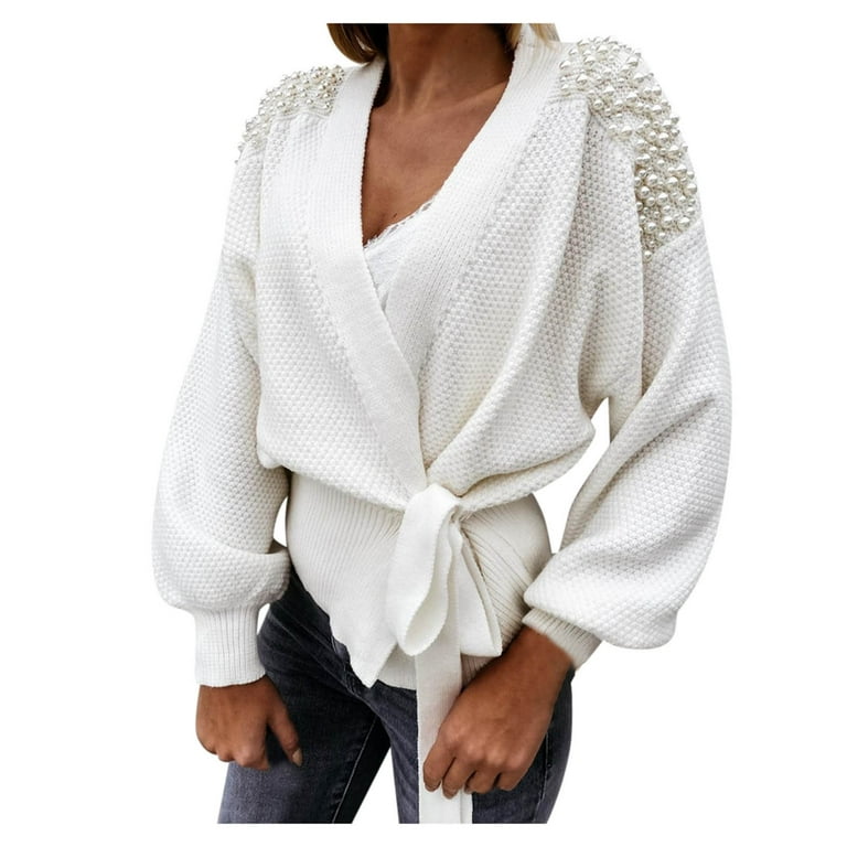 Ladies top pearl jumper