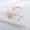 Rose gold, variant on Adjustable Double Branch Ring, 18k Gold Plated Copper, Simple Style, Adjustable Opening for Women