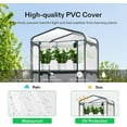 thumbnail image 5 of VIVOSUN Mini 4-Tier Greenhouse with Wheels, 27 x 19 x 63-Inch Reusable Portable Warm House with Clear PVC Cover and Shelf for Compact Garden and Small Backyards, with Wheels, 5 of 7