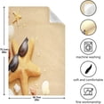thumbnail image 5 of Funny Sunglasses Starfish Tea Towels Set of 6 Seashells Summer Beach Kitchen Dish Cloth with Hanging Loop, 18"x28"Lint-Free Absorbent Towel for Kitchen Drying Wiping and Cleaning, 5 of 7