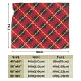 thumbnail image 4 of LNWH Classic Green Christmas Tattoo Red Pattern Throw Blanket, Flannel Sofa Blankets for All Seasons, 40"x30", 4 of 8