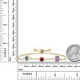 thumbnail image 3 of Gem Stone King 18K Yellow Gold Plated Silver Bracelet Persian Blue Moissanite Created Ruby (1.57 Cttw), 3 of 4