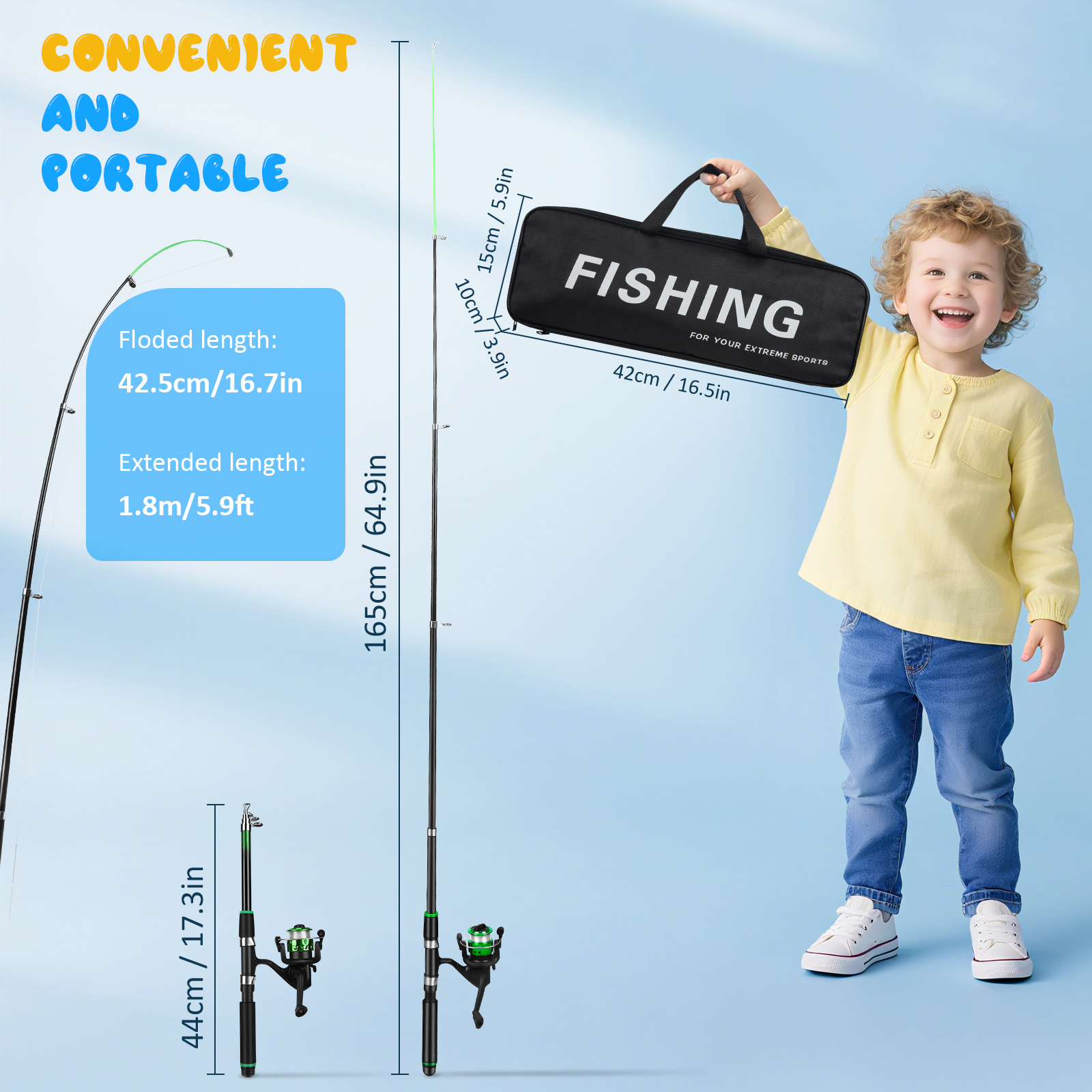 YTAKY 75-Piece Fishing Combo Set with 2 Telescopic Rods photo 5