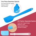 thumbnail image 3 of 4pcs Kitchen Cooking Silicone Spatula Set Heat Resistant Turner Scraper Baking Utensils  Blue, 3 of 7