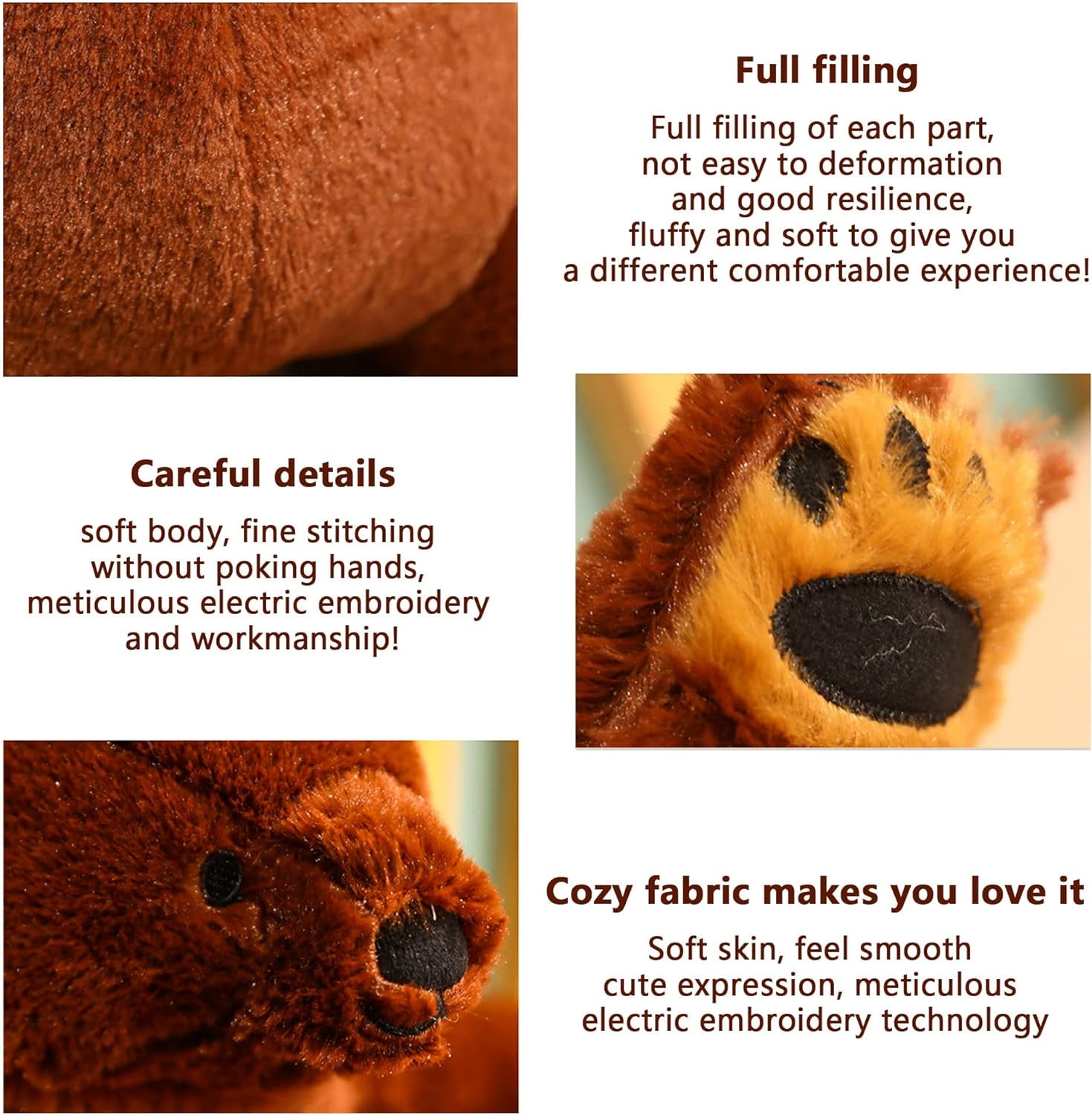 Djungelskog Bear Plush Toy - Soft and Cuddly (31.5 inches, Brown) - Perfect for Kids and Adults