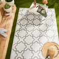 thumbnail image 2 of DII Reversible Indoor/Outdoor Lattice Woven Rug, 4x6 Ft, Stone, 2 of 3