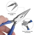 thumbnail image 4 of Alicates de punta fina Uxcell de 5" con dientes, alicate de precisión con mango azul para manualidades, 4 of 6