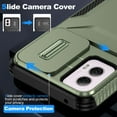 thumbnail image 7 of for Motorola Moto G Power 5G 2024, Luxury Sliding Camera Cover Soft TPU + Hard PC Shockproof Drop Protective Hybrid Stylish Ultra Slim Frosted Anti-slip Grip Case for Moto G Power 5G 2024, Darkgreen, 7 of 7