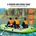 thumbnail image 2 of KFFKFF Blow-up Boat,Quad Occupancy Inflatable Angling Vessel, PVC Compact Raft Kayak,45.6" Aluminum Paddles,Inflation Device,Rod Storage,Paired Seating,1100 lb Load Limit for Grown-ups,Children, 2 of 9