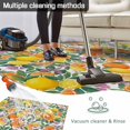 thumbnail image 5 of Orange Lemons Outdoor Rug for Patio/Deck/Porch, Non-Slip Large Area Rug 6 x 9 Ft, Summer Botanical Pastoral Elegant Indoor Outdoor Rugs Washable Area Rugs, Reversible Camping Rug Carpet Runner, 5 of 8