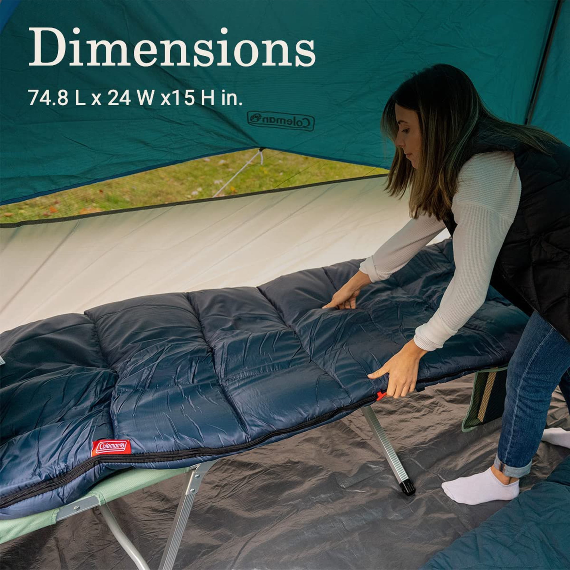 Coleman Living Collection Camping Cot: Foldable, Adult Sleep