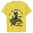 thumbnail image 1 of Camisetas con estampado de gato para mujer, ropa divertida de Navidad para amantes de los gatos, 1 of 5