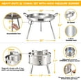 thumbnail image 2 of Heavy Duty 21" Stainless Steel Single Burner Propane Stove with Comal Set ,37,000 BTU High-Pressure Outdoor Propane Burner Cooker,Discada Disc Cooker,Great for backyard and outdoor cooking, 2 of 6