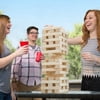 Nontraditional Giant Wooden Blocks Tower Stacking Game, Outdoor Yard Game, For Adults, Kids, Boys and Girls by Hey! Play!