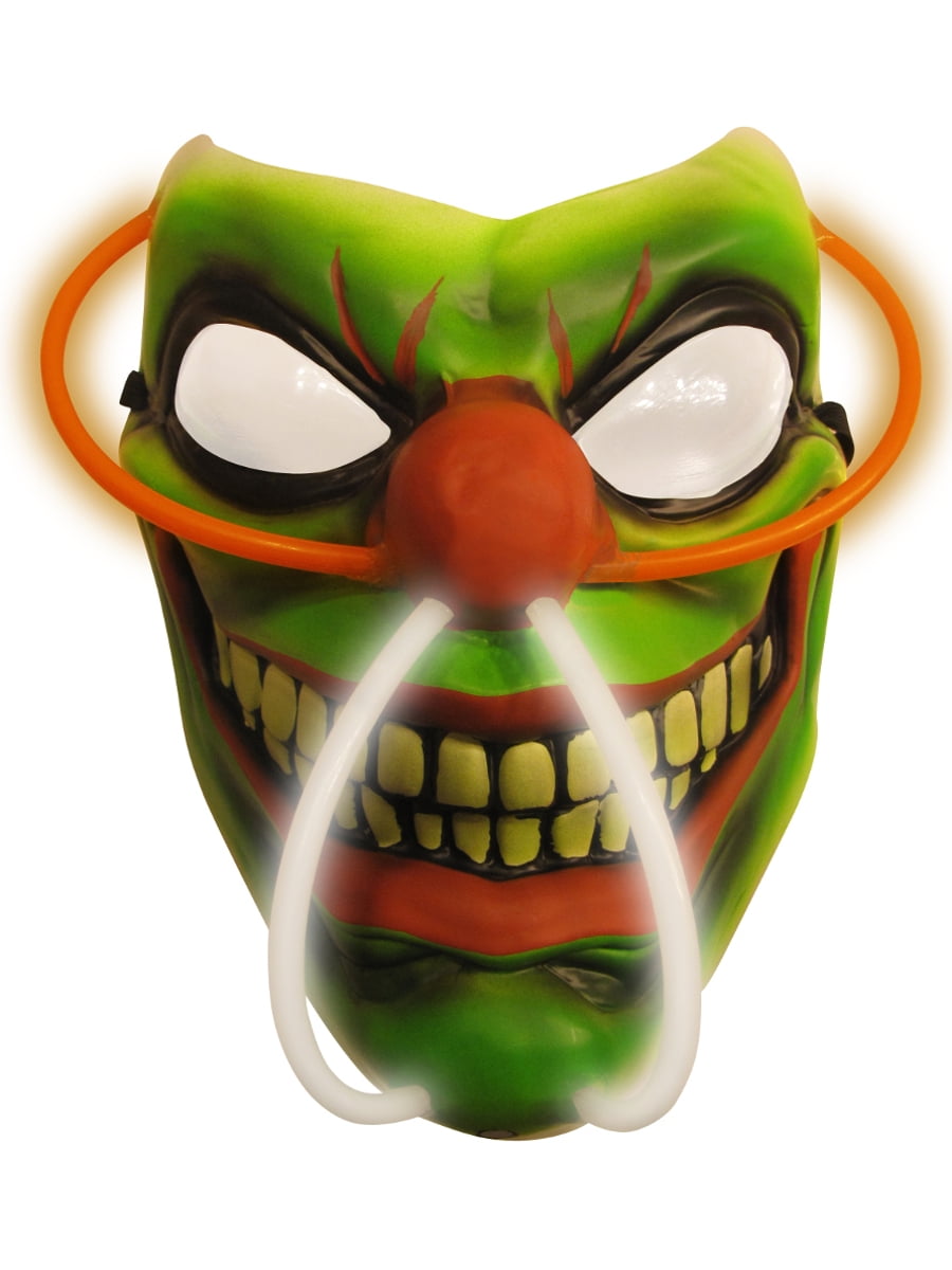 Adult's Clowny Light Up Evil Clown Costume Accessory Mask