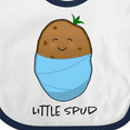 thumbnail image 4 of Inktastic Little Spud Blue Boys or Girls Baby Bib, 4 of 4