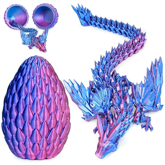 Figura de juguete Olee Odee con huevo de dragón impreso en 3D con dragón articulado