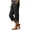 CBlack, variant on Kelon Women's Casual Pants, 2026 Women's Linen Capri Pants Summer High Waist Drawstring Elastic Wide Leg Cropped Casual Lounge Pants, S