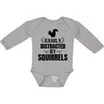 thumbnail image 3 of Inktastic Easily Distracted by Squirrels Boys or Girls Long Sleeve Baby Bodysuit, 3 of 5
