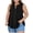 Black, variant on Women Plus Size V-Neck Sleeveless Blouses Casual Loose Tops Solid Summer Fashion Pullover Shirt, Black 3XL