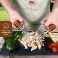 thumbnail image 2 of Kitchen Mama Meat Shredder Claws (A Set of 2), Durable Wood & Stainless Steel, Dishwasher-Safe, 2 of 7