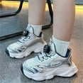 thumbnail image 4 of Cethrio Boys Sneakers, Lightweight Casual Non-slip Breathable Running Shoes Silver Size 1（Big Kids), 4 of 9