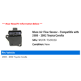 thumbnail image 2 of Mass Air Flow Sensor - Compatible with 2000 - 2002 Toyota Corolla 2001, 2 of 2