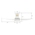 thumbnail image 4 of Smaair 45" 3 Blade Flush Mount Smart Ceiling Fan with LED Light Kit & Remote, 4 of 6