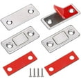 thumbnail image 1 of Imanes para puerta XCF paquete de 2 ultrafinos cierre magnético para puerta de cajón plateado, 1 of 4