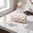 thumbnail image 3 of Makeup Cosmetic Bag, Pink Octagon Portable Quilted with Bow Rose Print, 1 Piece Portable Travel Toiletry Organizer Pouch for Women Daily Use Travel Vacation, 3 of 5