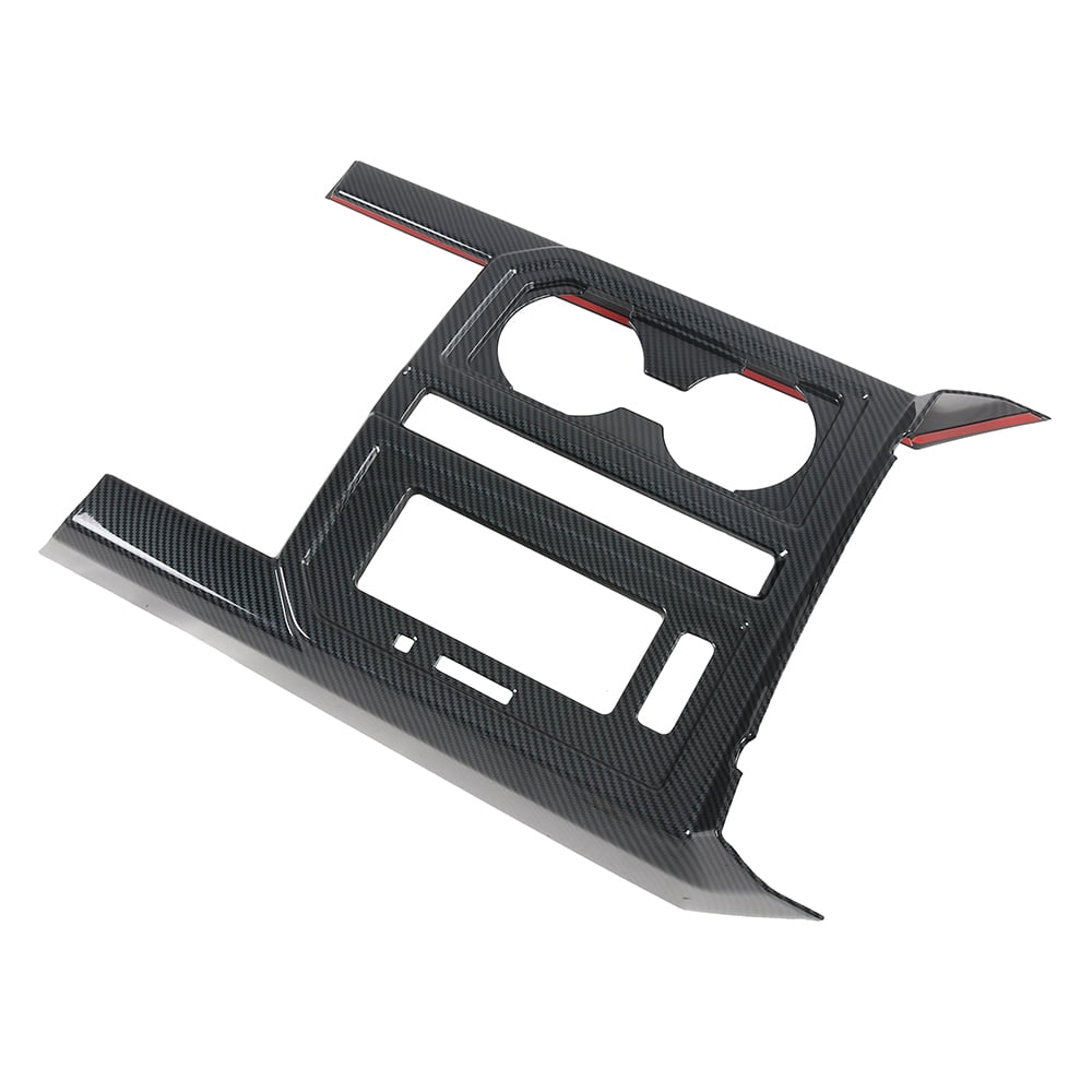 OUBOLUN ABS Imitate Carbon Fiber 1 Pcs/Set Center Control Gear Shift Box Holder Panel Cover For Ford F-150 Raptor 2015-2020 Car Interior Accessories Decoration