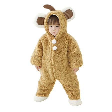 

Jdefeg Romper Boys Girls Long Sleeve Fleece Cartoon Elephant Jumpsuit For Babys Clothes Girls Winter Wear Dress Baby Layette Set Baby Layette Set Grey 9M