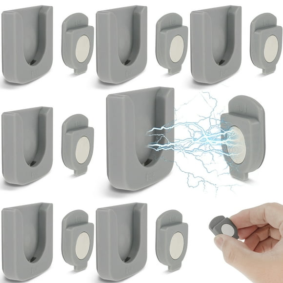 6Pcs Magnetic Remote Control Holder Wall Mounted Remote Control Organizer Self-Adhesive Remote Holder Removable Wall Mount Storage Containers for Home TV Fan Remote Controls