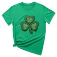 thumbnail image 2 of T-shirt de la Saint-Patrick pour Femmes, Col Rond, Manches Courtes, Imprimé Arbre de Noël, 2 of 4