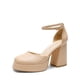 thumbnail image 1 of Zapatos de Plataforma con Tacón Grueso para Mujer DREAM PAIRS Talla 6.5 Nude, 1 of 8