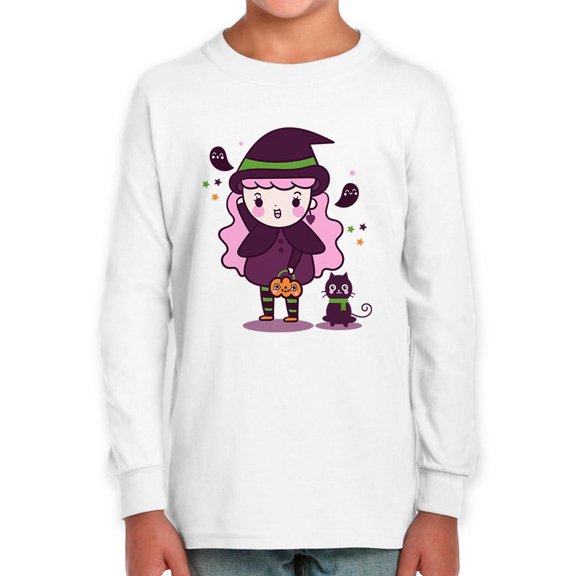 Cute Trick Or Treat Witch Long Sleeve Toddler -Image by Shutterstock, 5 Toddler