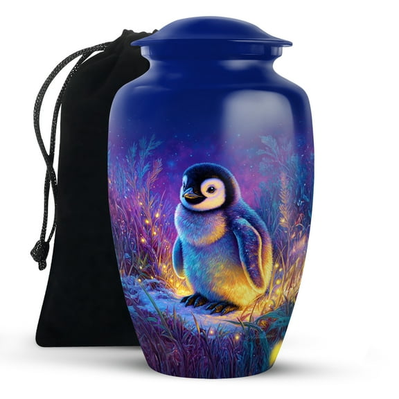 KARYLIZ Penguin Decorative Urns - Cremation Urn Human Ashes - Decorative Memorial Urns For Female - Funeral Urns For Men - Large Urns For Human Ashes Adult Male