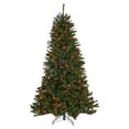 thumbnail image 5 of 7 Feet Pre-lit Artificial Christmas Tree with 500 UL Listed Colorful Lights, Includes Hinged And Stand, Faux Xmas Tree for Holiday Party Decor (48"Wx48"Dx84"H), 5 of 9
