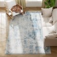 thumbnail image 2 of HOMCOM Machine Washable Area Rug 5x7, Non-Slip Modern Abstract Floor Cover Foldable Carpet for Living Room, Bedroom, Dining Room, Blue, 2 of 9